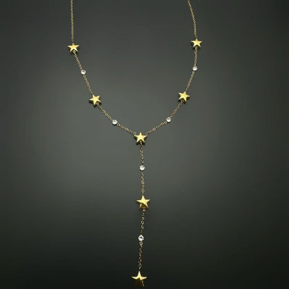 (C295)Collana stelline e puntini luce