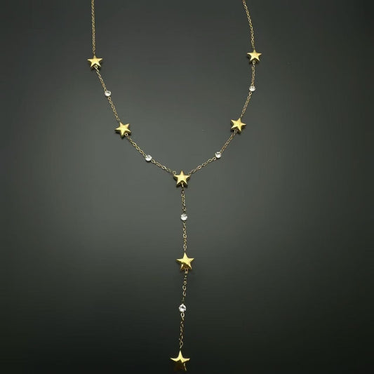 (C295)Collana stelline e puntini luce