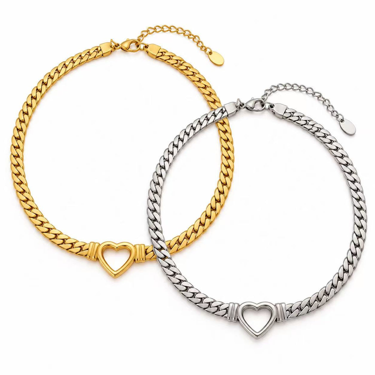 Collana Heart Link | in acciaio inox