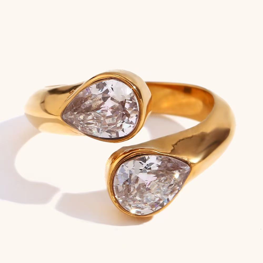 Anello "Waterdrop" | in acciaio inox