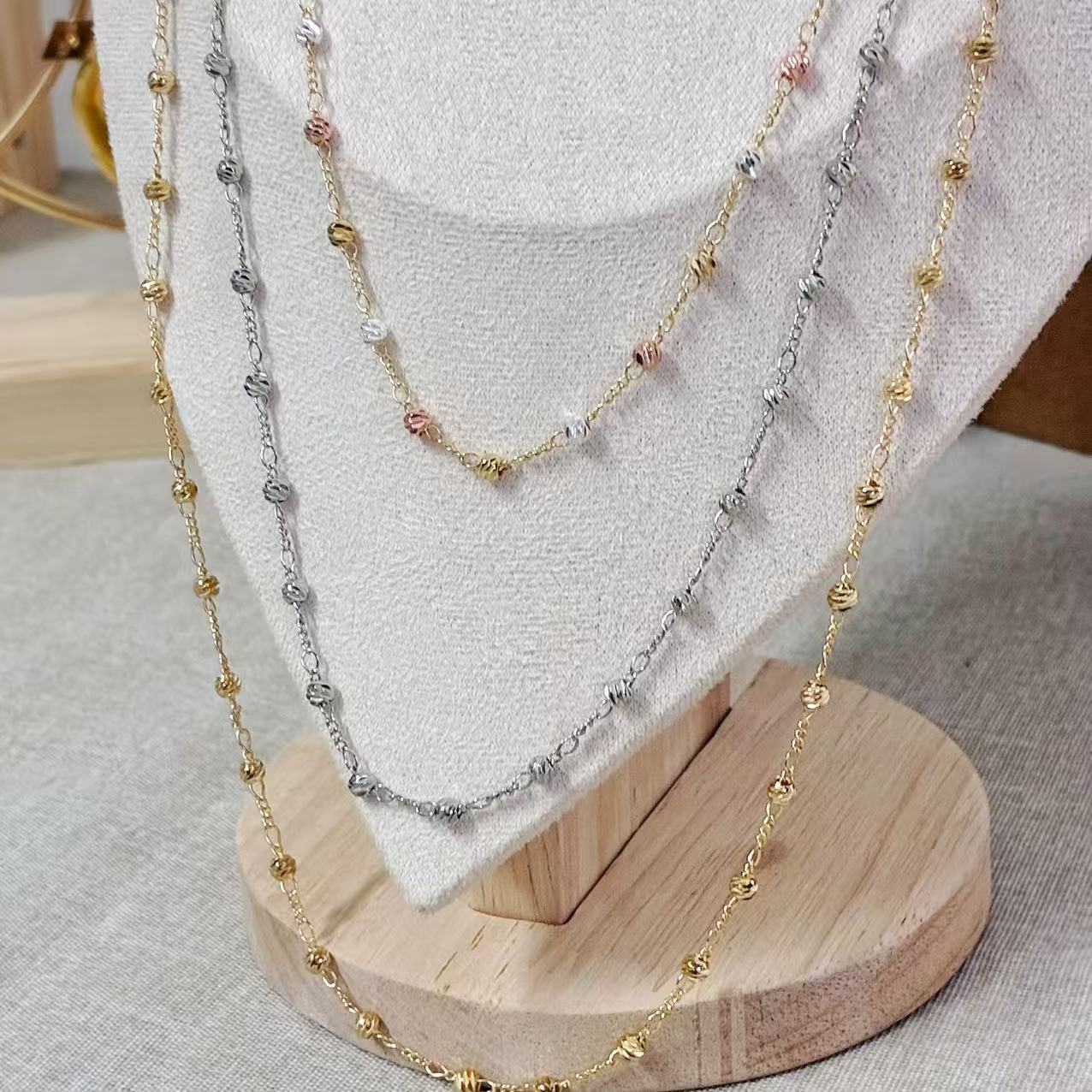 Collana Singola con pepite 3 lunghezze diverse