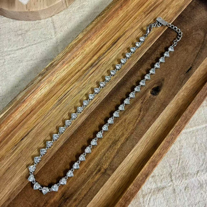 (C047) COLLAN TENNIS DONNA IN ACCIAIO INOX