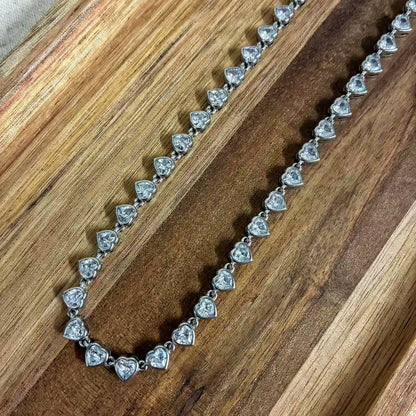 (C047) COLLAN TENNIS DONNA IN ACCIAIO INOX