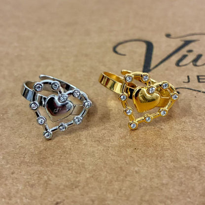 Anello Cuore con Zirconi