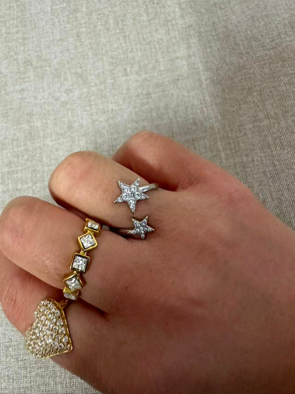 ANELLO 2 STELLE ILLUMINA