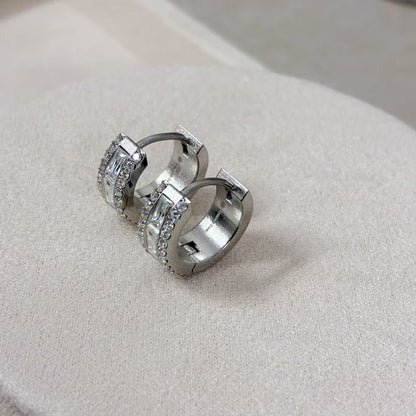 Orecchini a Cerchio con Zirconi