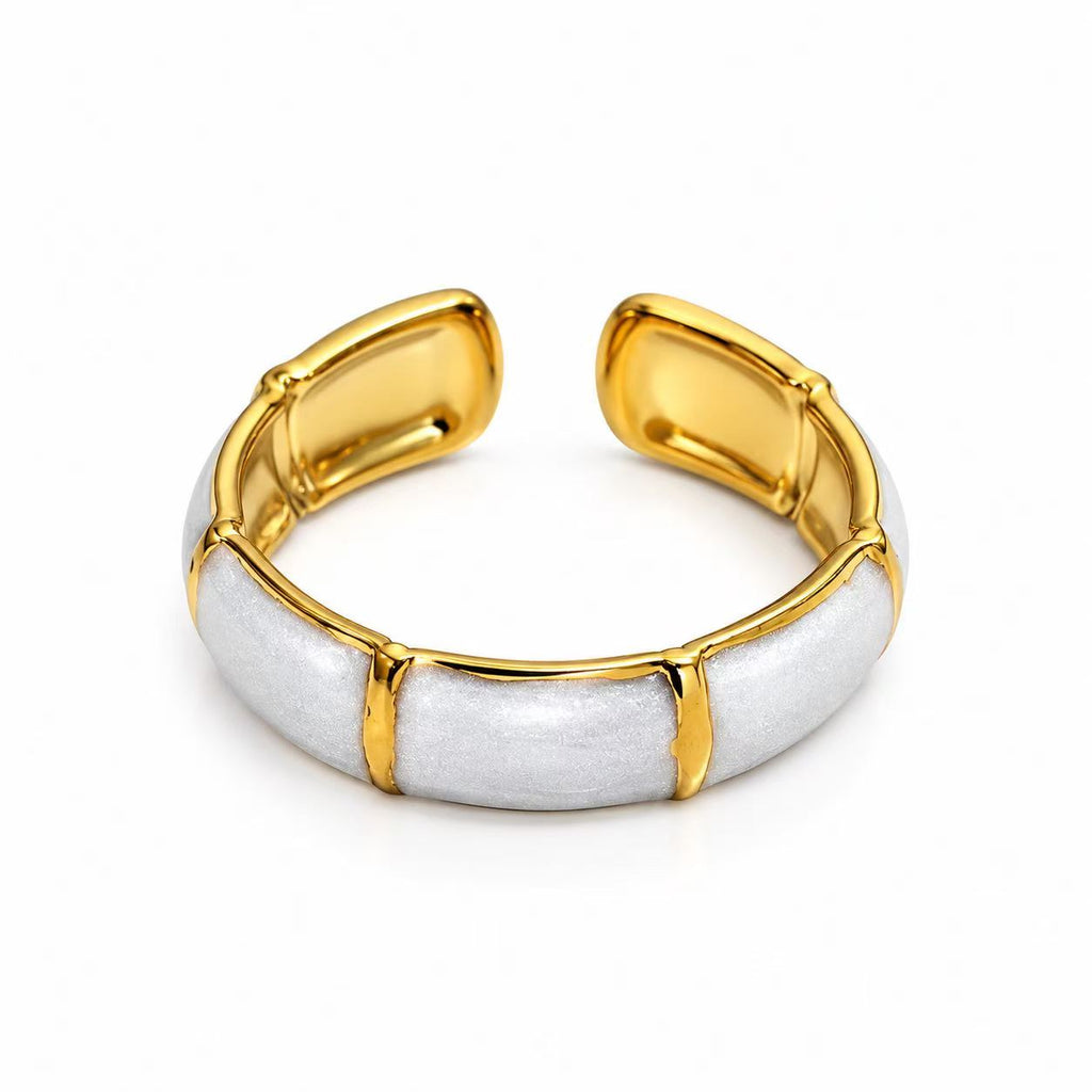 Anello smaltato | in acciaio inox