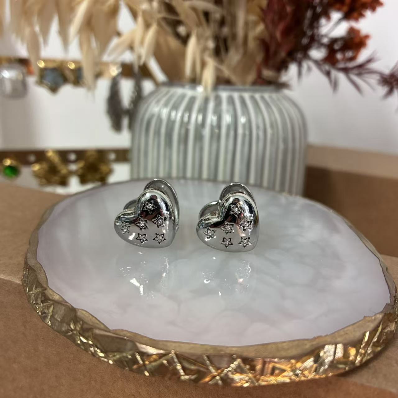 Orecchini Cuori Stellati