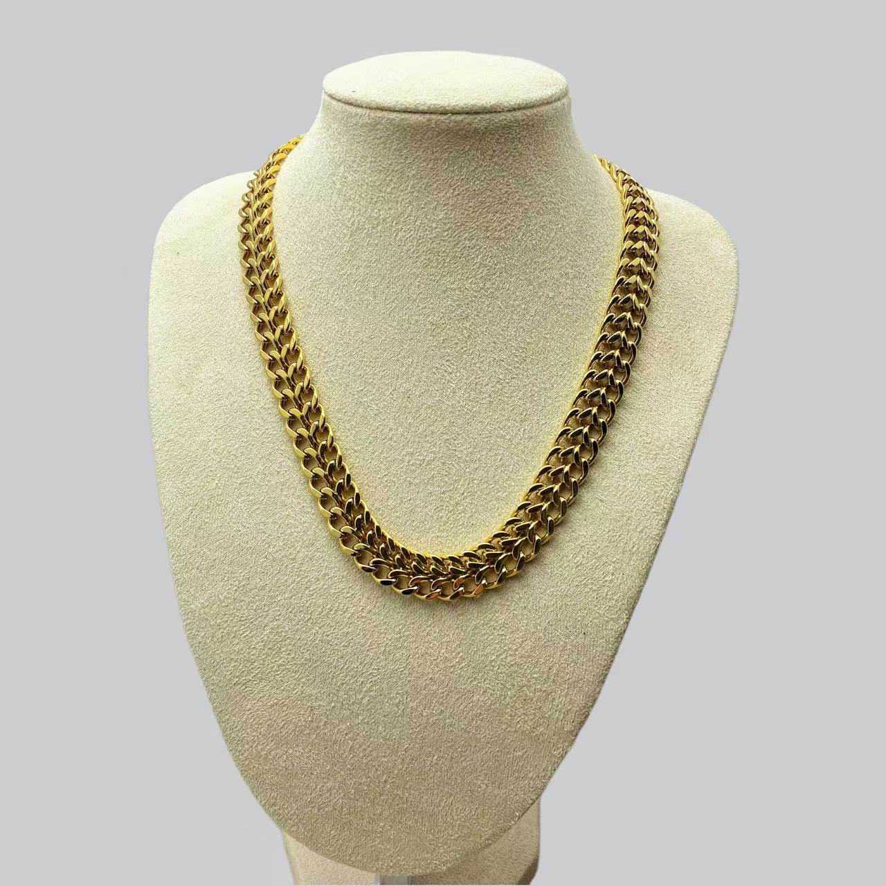 (C350)Collana donna doppio filo