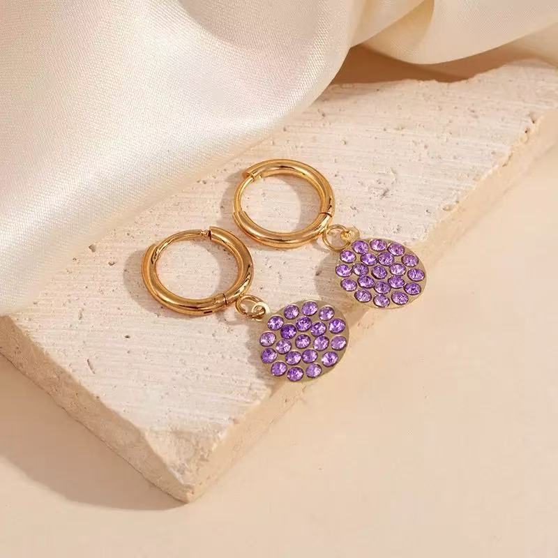 [Offerte] Orecchini "Geometria Brillante" cerchio – Pendenti a Losanga con Micro-Pavé