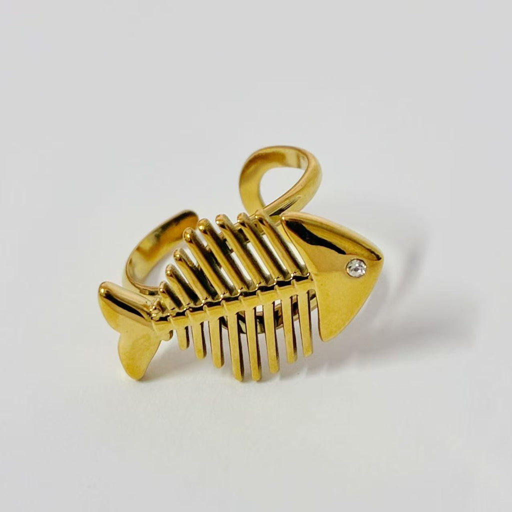 Anello "lisca" | in acciaio inox
