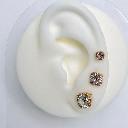 Set 3 Orecchini “Quadrato Royale”