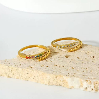 Anello con Zirconi Arcobaleno – Delicato, Luminoso e Moderno