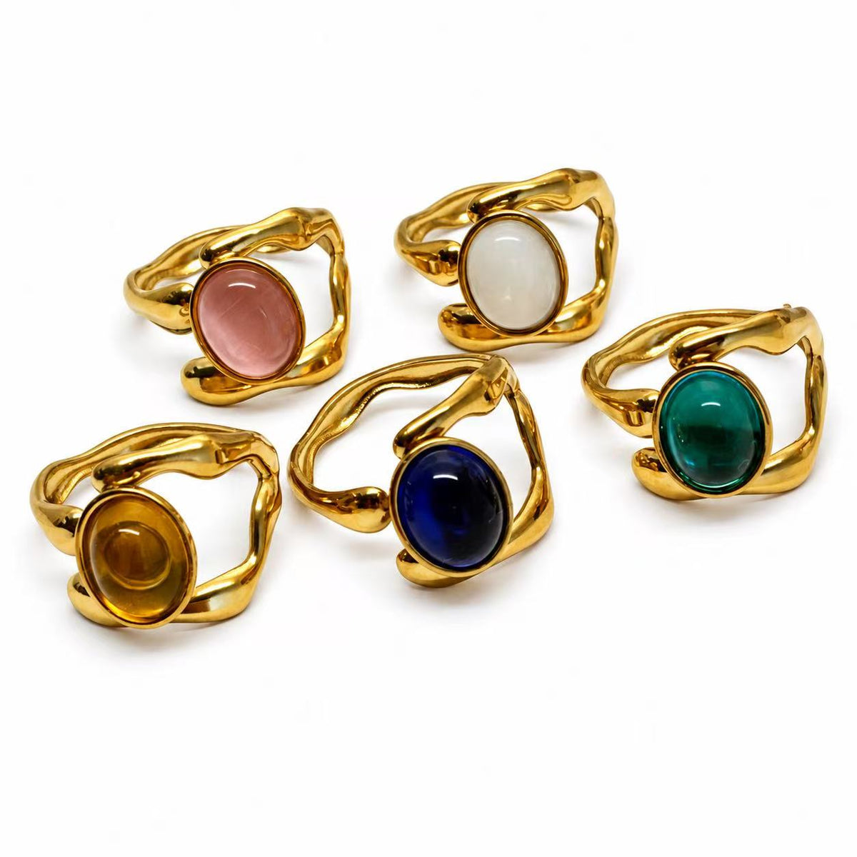 Anello Carezza d'Onda | in acciaio inox