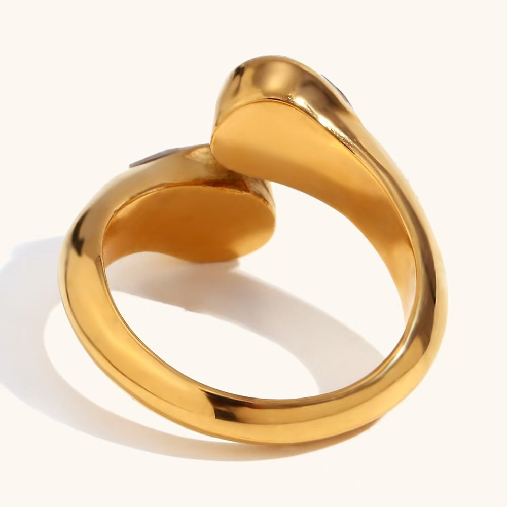 Anello "Waterdrop" | in acciaio inox