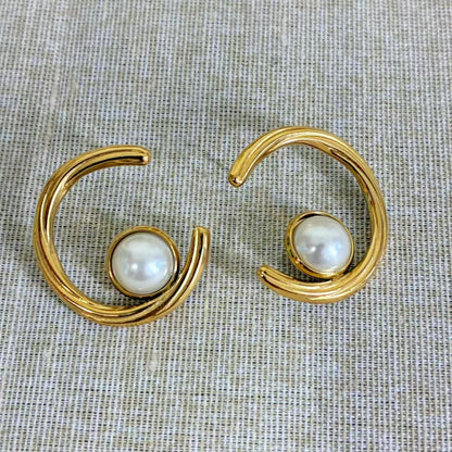 Orecchini Pearl Circle