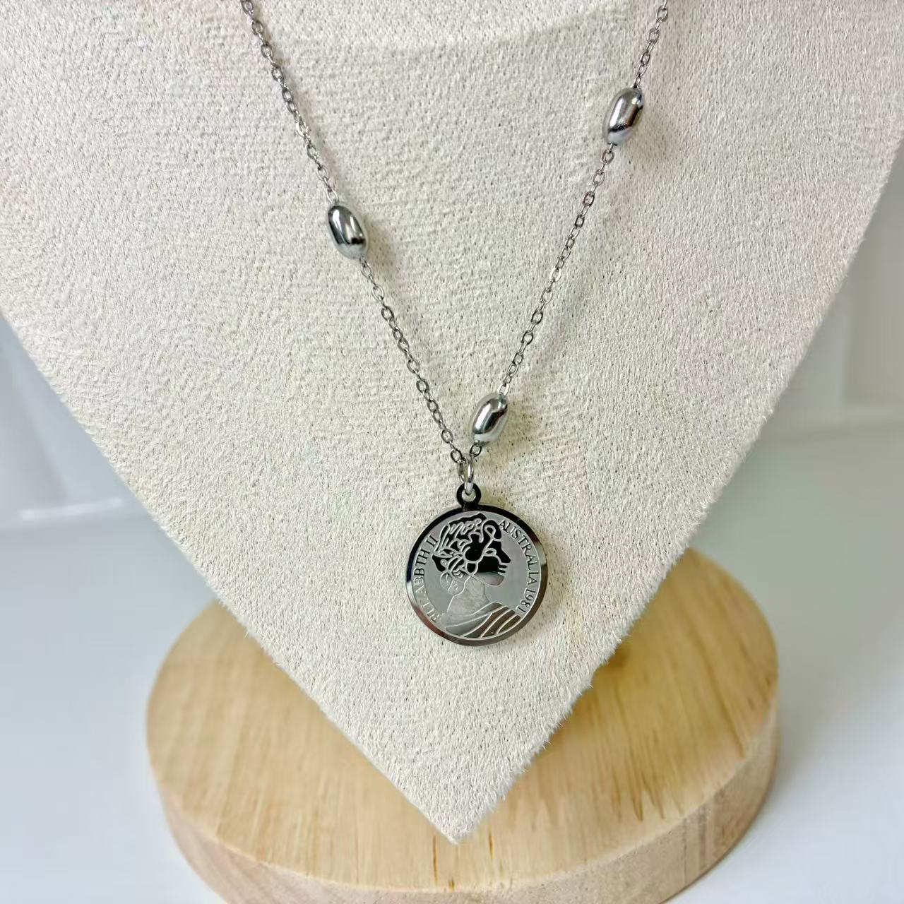 （C052) COLLANA DONNAA 3 IN 1 IN ACCIAIO INOX