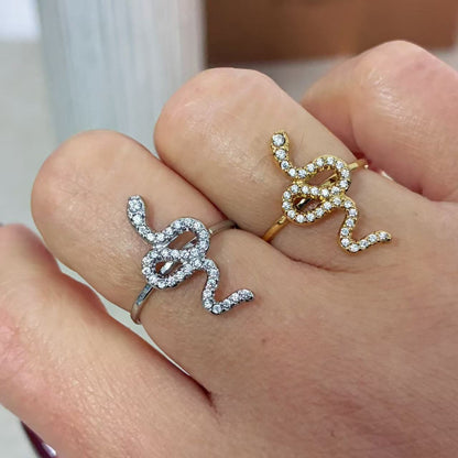 Anello Serpente Pavé