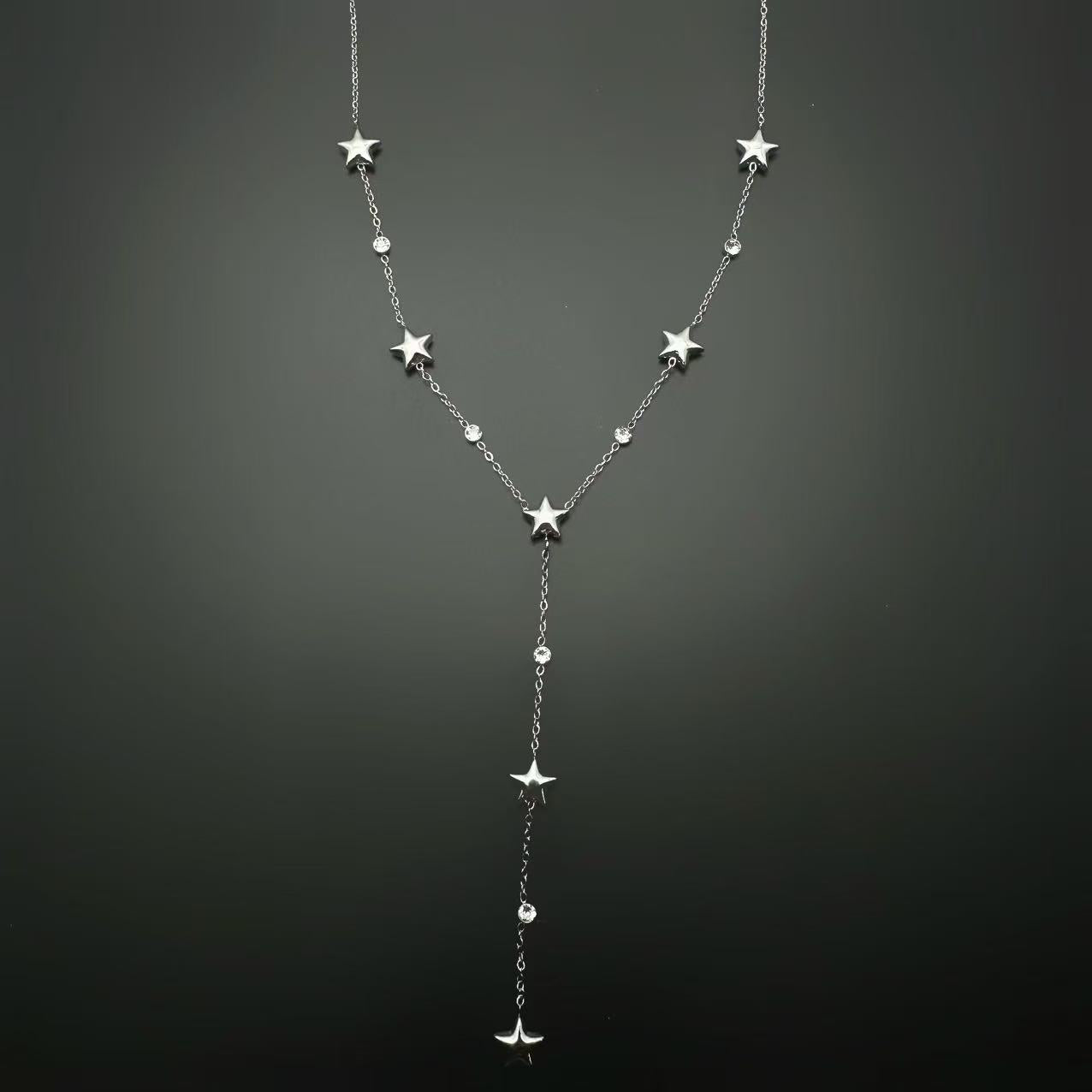 (C295)Collana stelline e puntini luce