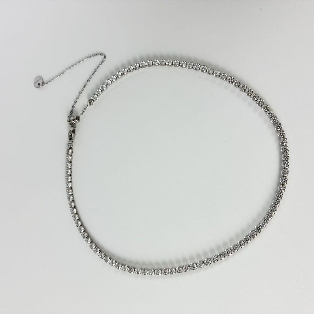 (C354)Collana tennis con cursore