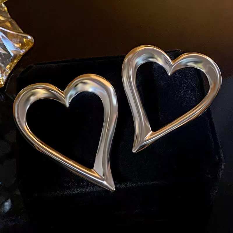 (O210) Orecchini Donna Cuore Vuoto