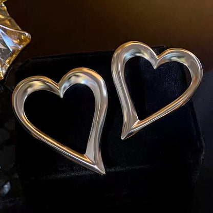 (O210) Orecchini Donna Cuore Vuoto