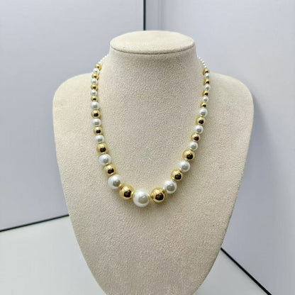 (C300)Collana sfere bicolori