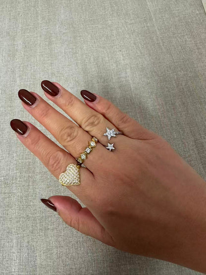 ANELLO DOPPIO CUORE FANTASY