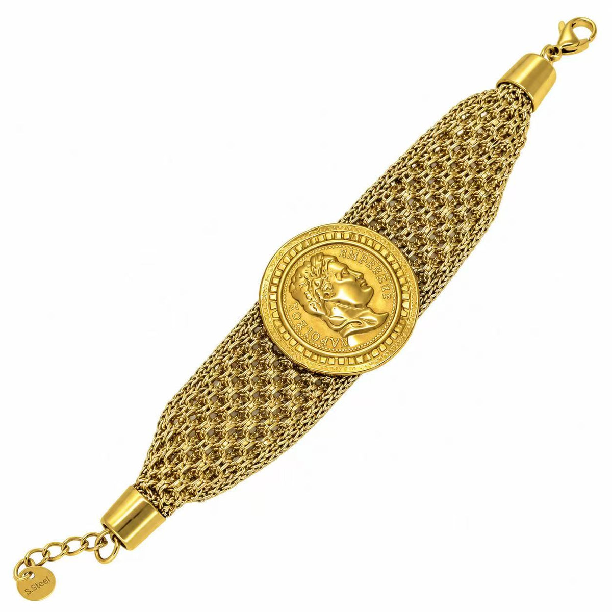 Bracciale medaglia | in acciaio inox