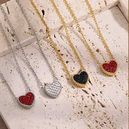 [Offerte] Collana "Essenza d'Amore" doppia faccia decorata – Pendente a Cuore con Pavé di Cristalli