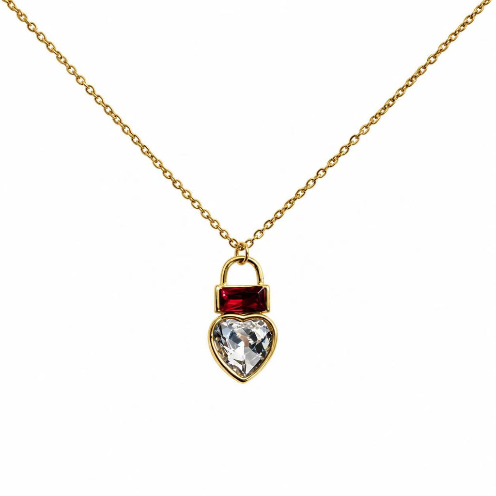Collana Lucchetto del Cuore | 50cm | in acciaio inox