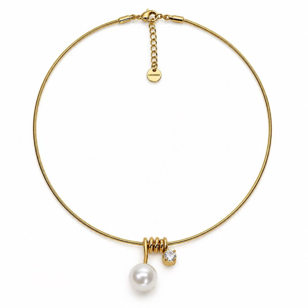 Collana Nodo e Sfere | in acciaio inox