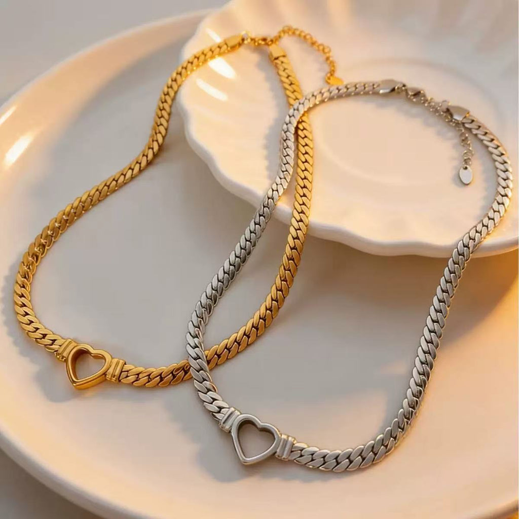 Collana Heart Link | in acciaio inox