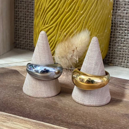 Anello bombato cerchio minimal