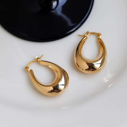 (O212) Orecchini Donna Cerchio Oro Lucido