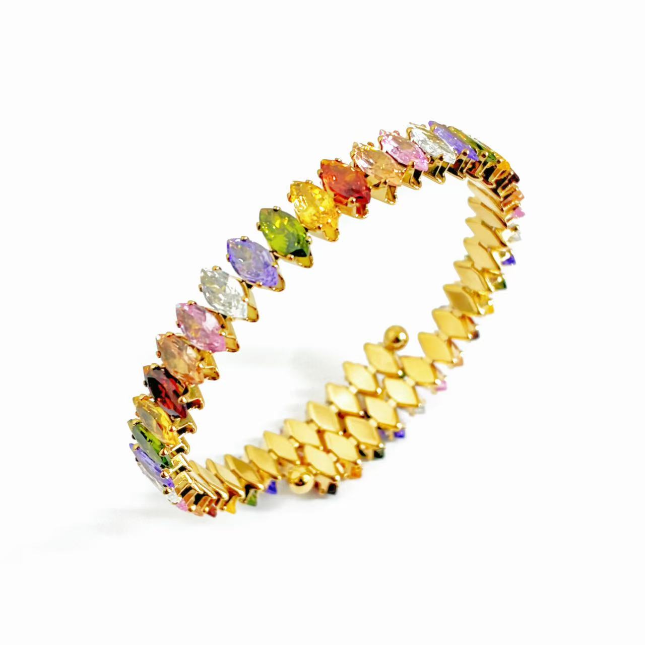 Bracciale con Pietre Multiformi – Eleganza Luminosissima
