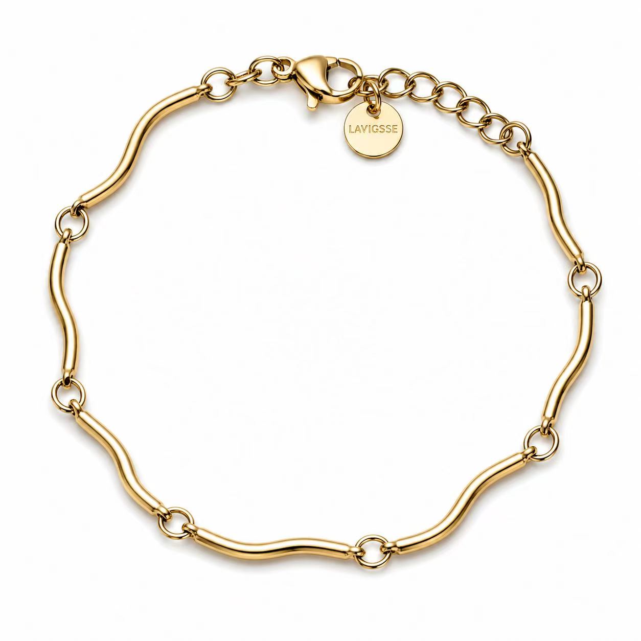 Bracciale “Cursiva” | in acciaio inox