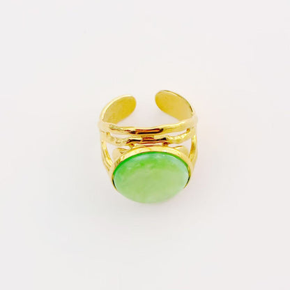 Anello Cabochon Intrecciato – Linee Scultoree