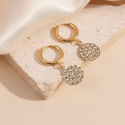 [Offerte] Orecchini "Geometria Brillante" cerchio – Pendenti a Losanga con Micro-Pavé