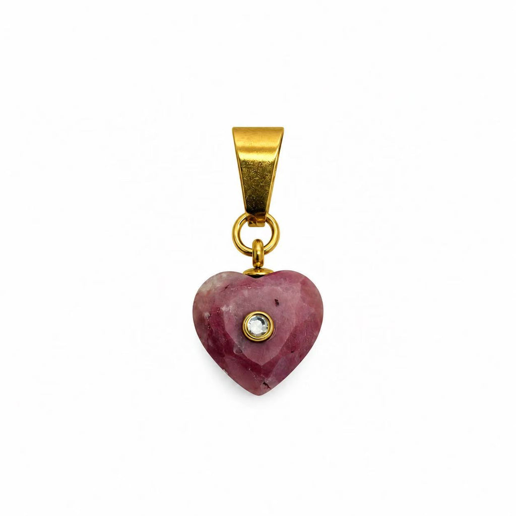 Collana Stone Heart in acciaio inox