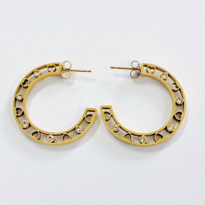 Orecchini a Cerchio “Cuore di Luce”