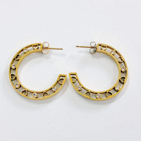 Orecchini a Cerchio “Cuore di Luce”