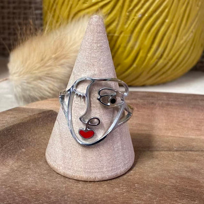 Anello Volto Astratto