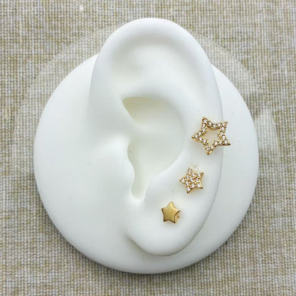 (O194)Set 4 orecchini stelline
