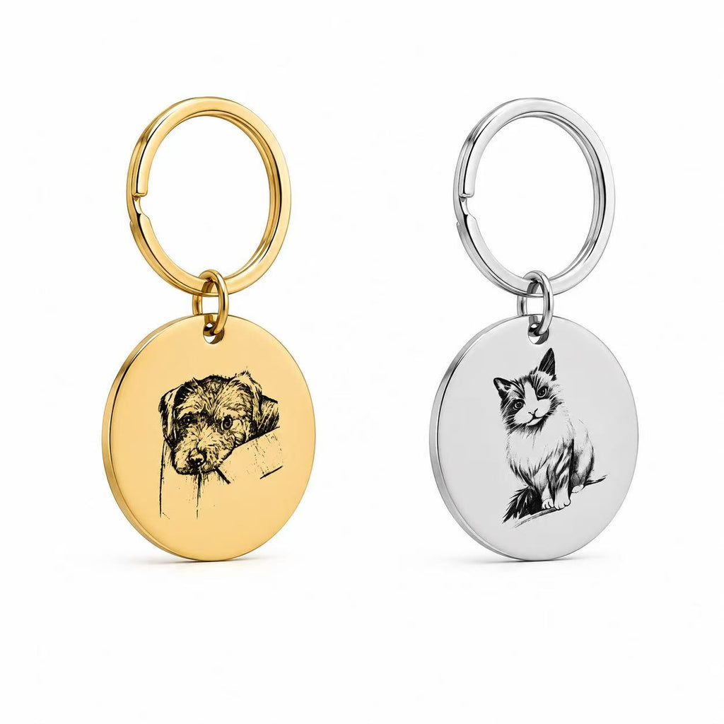 Portachiave | personalizzabile con incisione | in acciaio inox