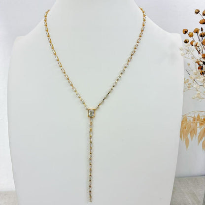 Collana Lunga con Cristalli – Eleganza Luminosissima