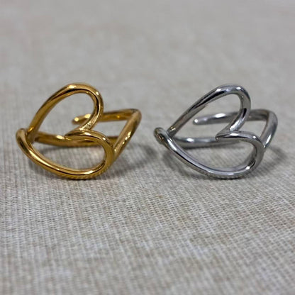Anello Cuore Minimal – Romantico e Regolabile