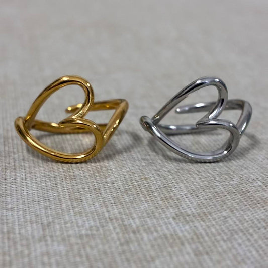 Anello Cuore Minimal – Romantico e Regolabile