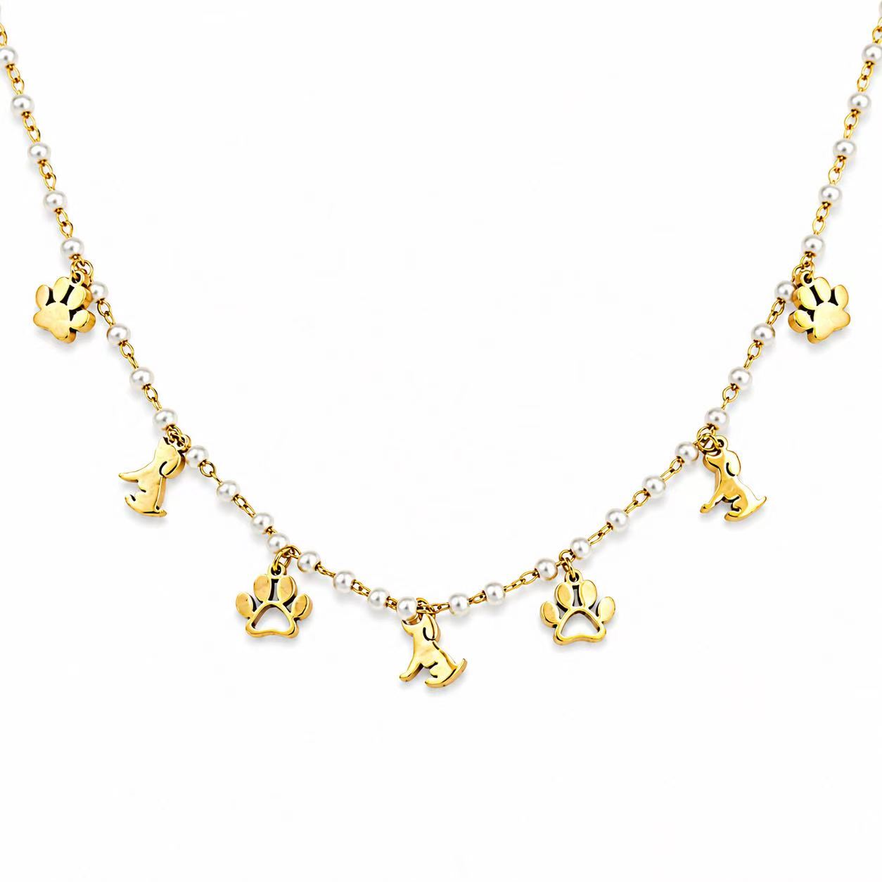 Collana “Zampette” | in acciaio inox