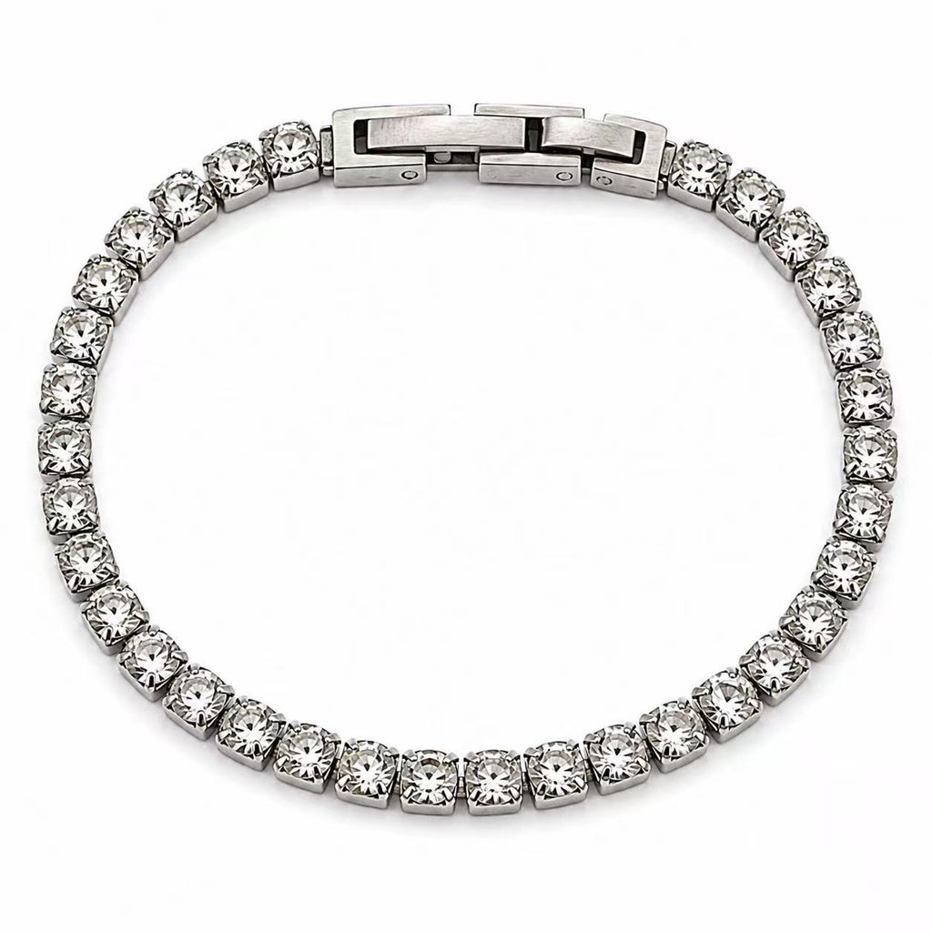 Bracciale tennis “Costanza” | lunghezza max 18,5cm | in acciaio inox
